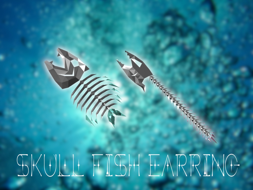 【FREE】SkullFishEarring【VRChat】