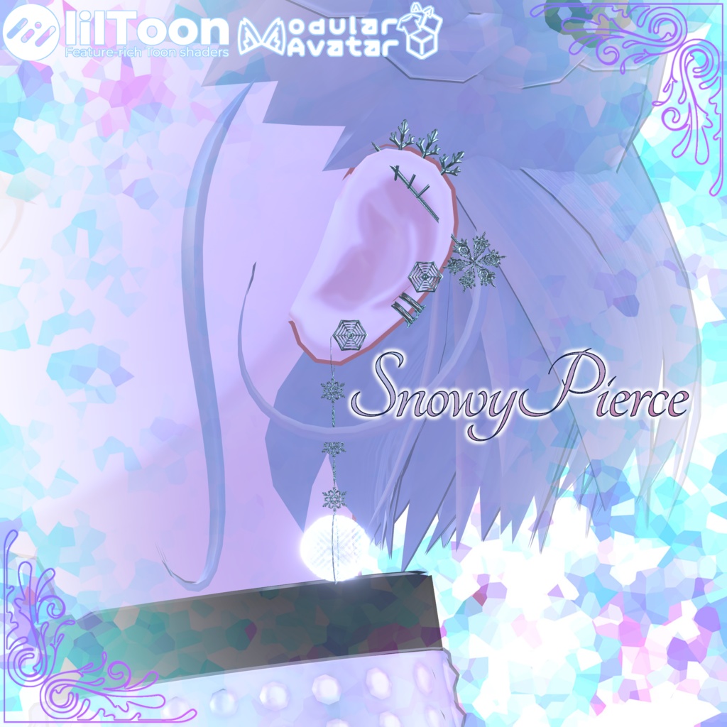 【無料/3D装飾品】SnowyPierce【VRChat】
