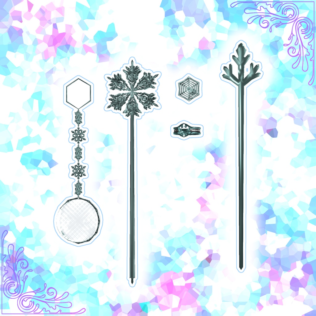 【無料/3D装飾品】SnowyPierce【VRChat】