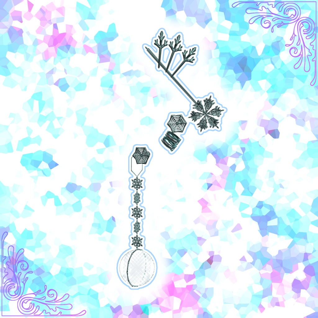 【無料/3D装飾品】SnowyPierce【VRChat】