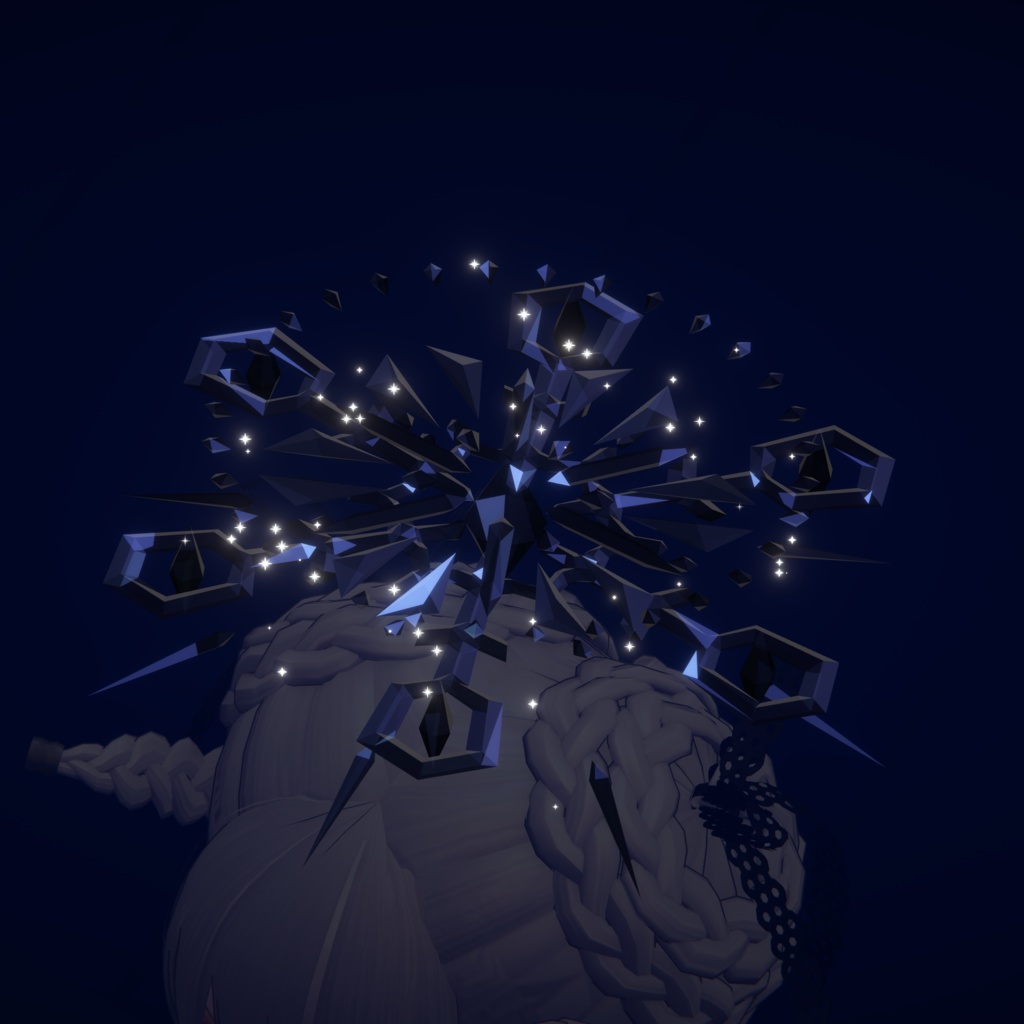 【ヘイロー/3D装飾品】SnowCrystalHalo【VRChat】