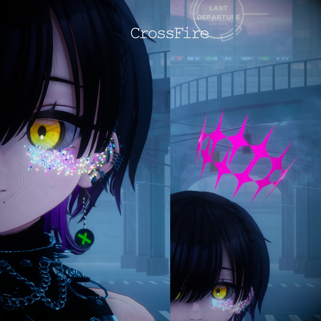 【アクセサリーセット/全アバター対応】CrossFire【VRChat】