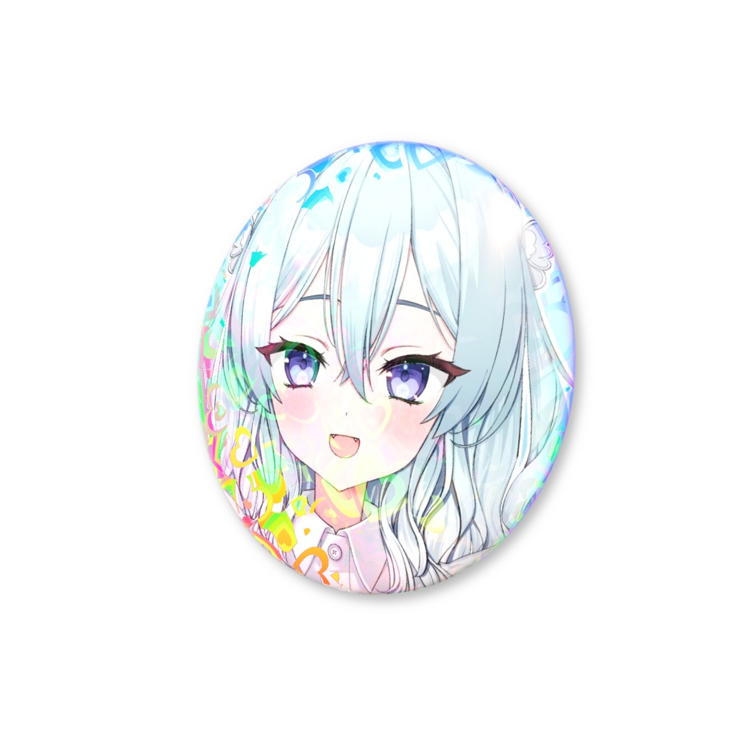 空樹リア(夏衣装) 缶バッジ(ハートホログラム) 56mm