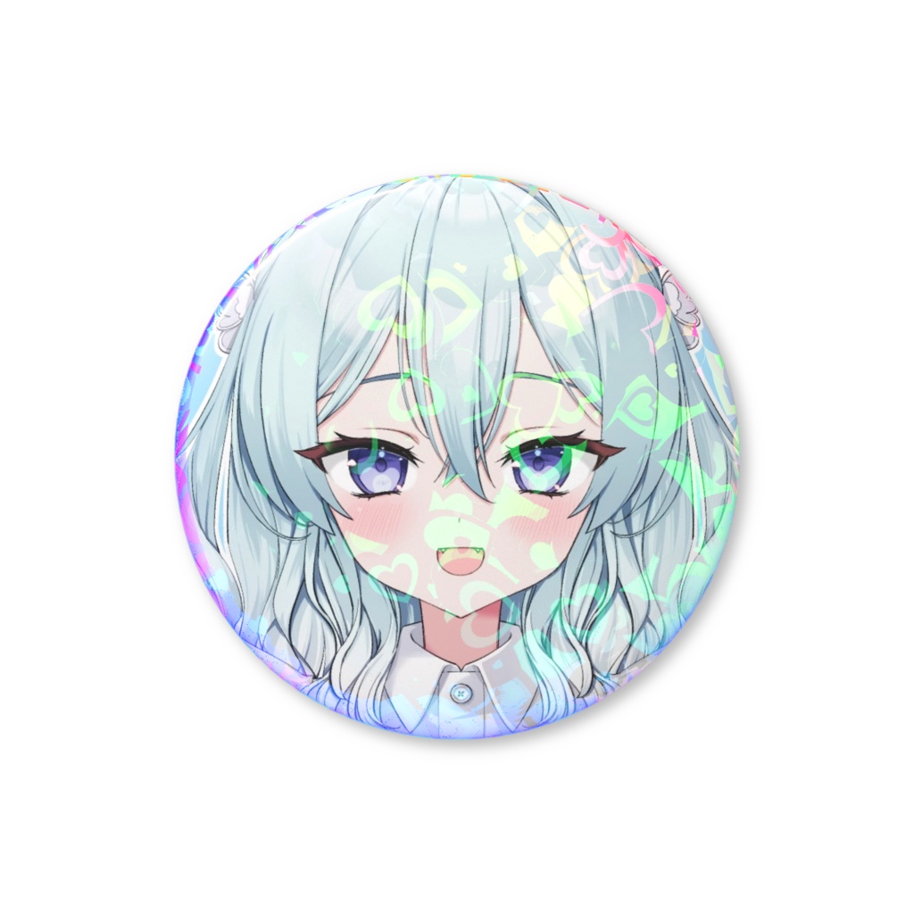 空樹リア(夏衣装) 缶バッジ(ハートホログラム) 56mm