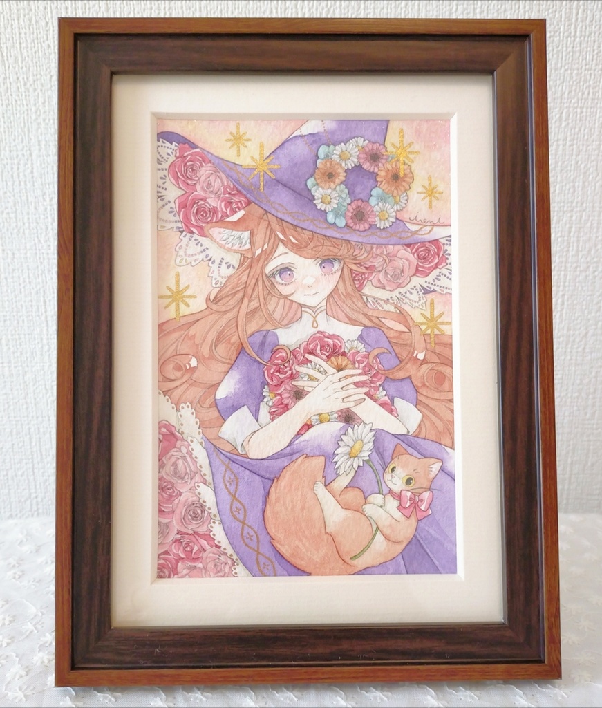 額装原画「溢れ咲く」