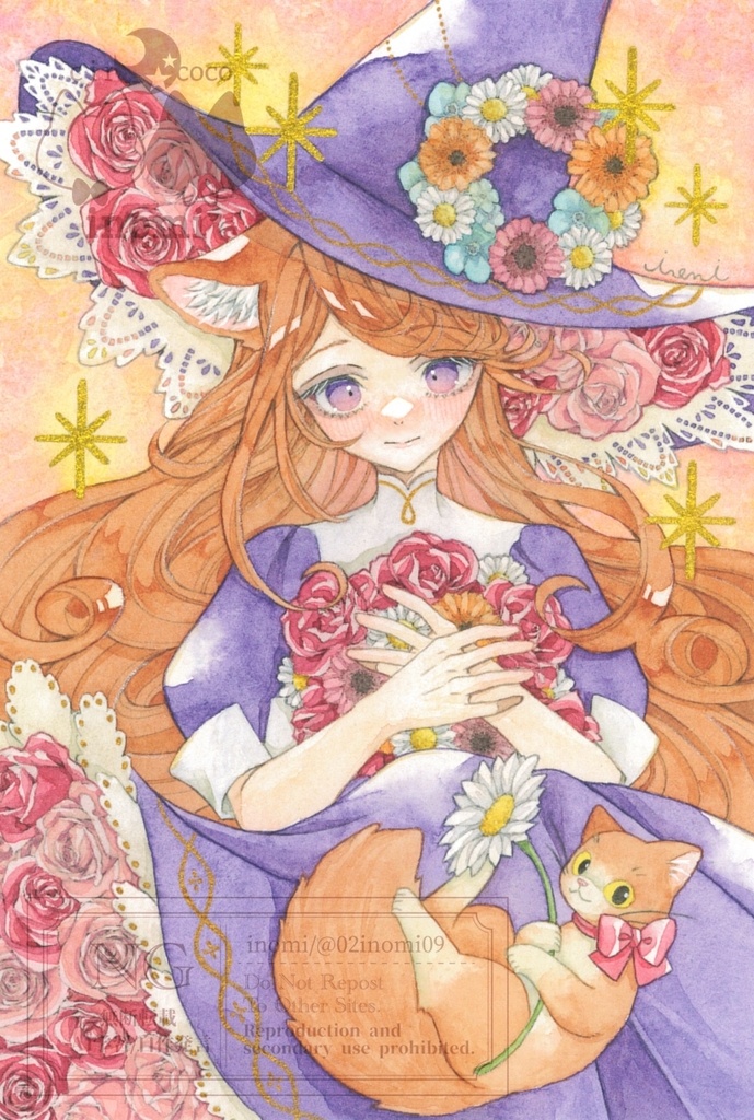 額装原画「溢れ咲く」