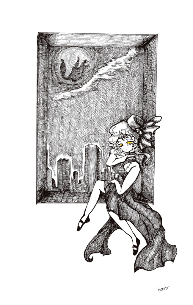 【原画】窓辺の彼女