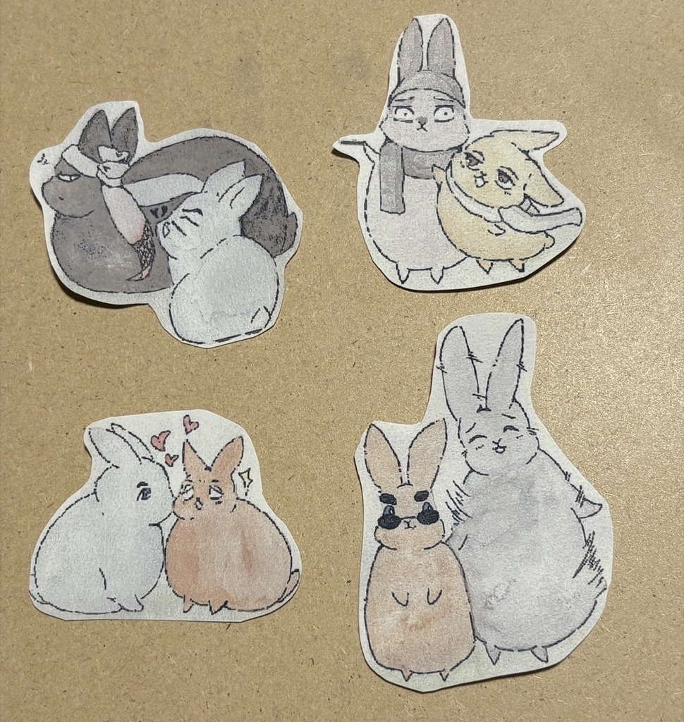 うさぎフレークシールセット
