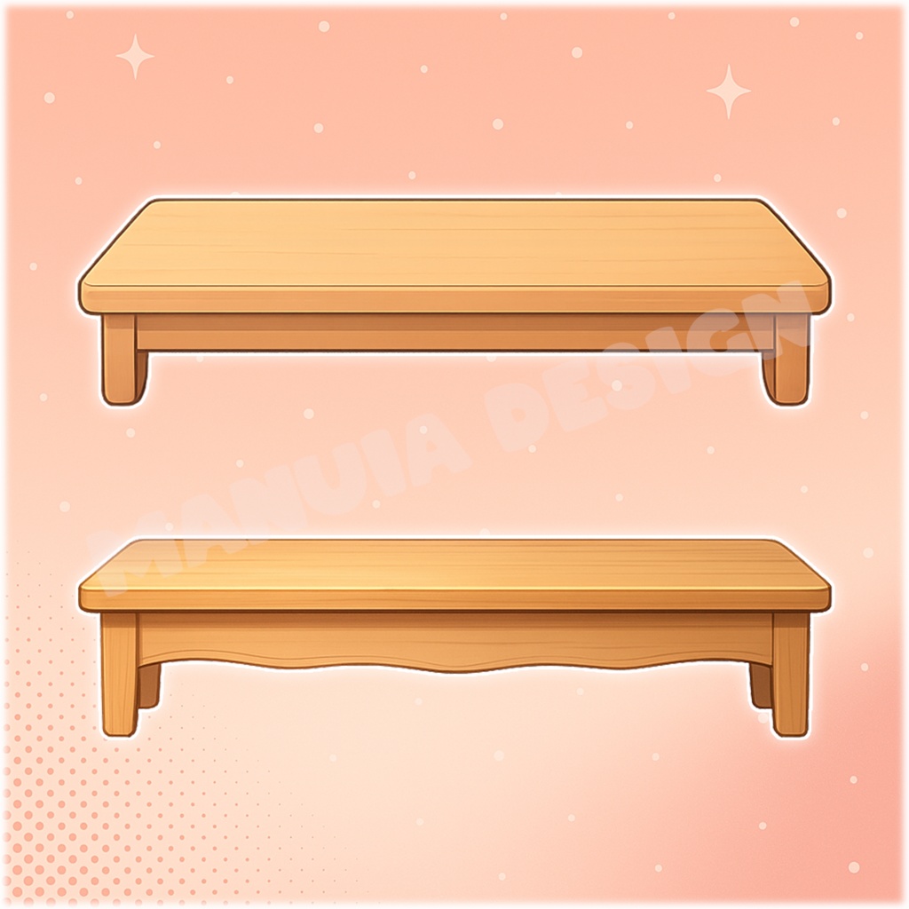 Wood Desk Vtuber - PNG gaming streaming room assets