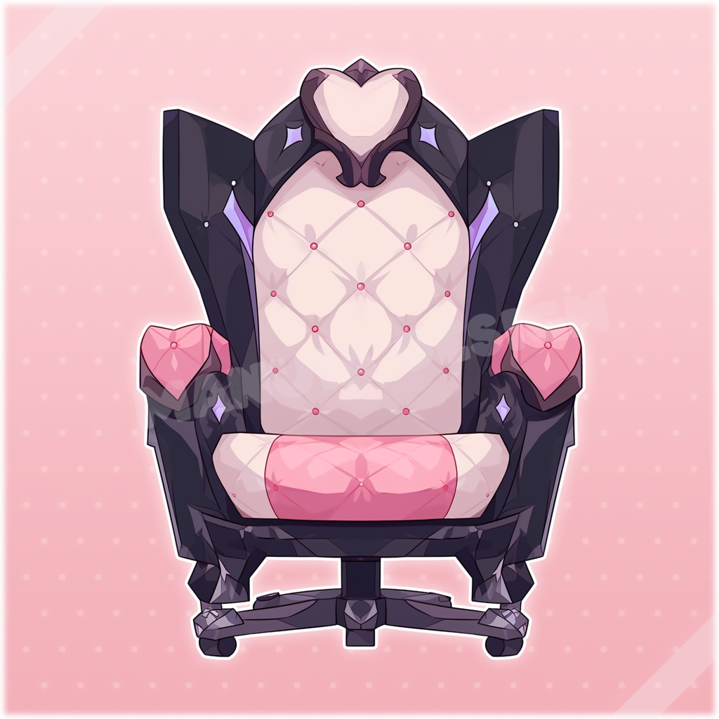 Valentine day gaming chair - PNG Vtuber straming room assets