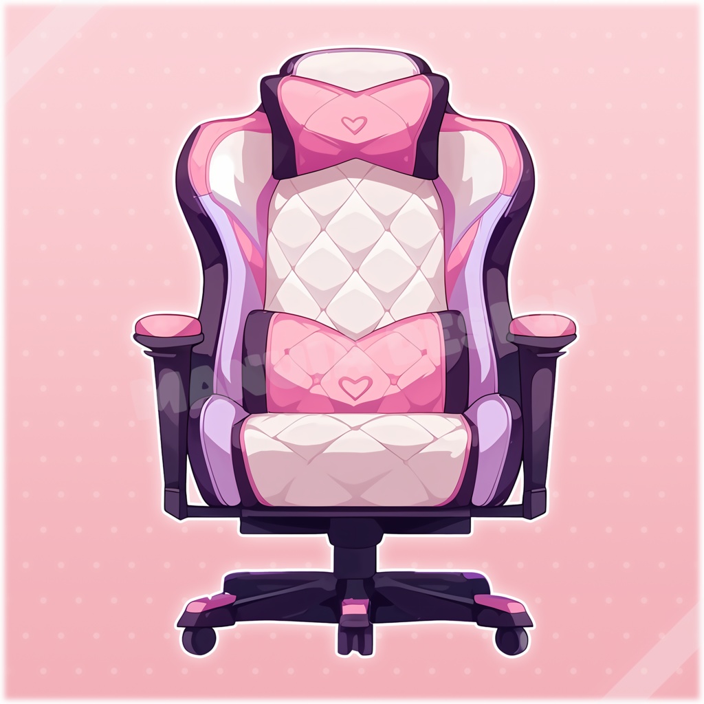 Valentine day gaming chair - PNG Vtuber straming room assets