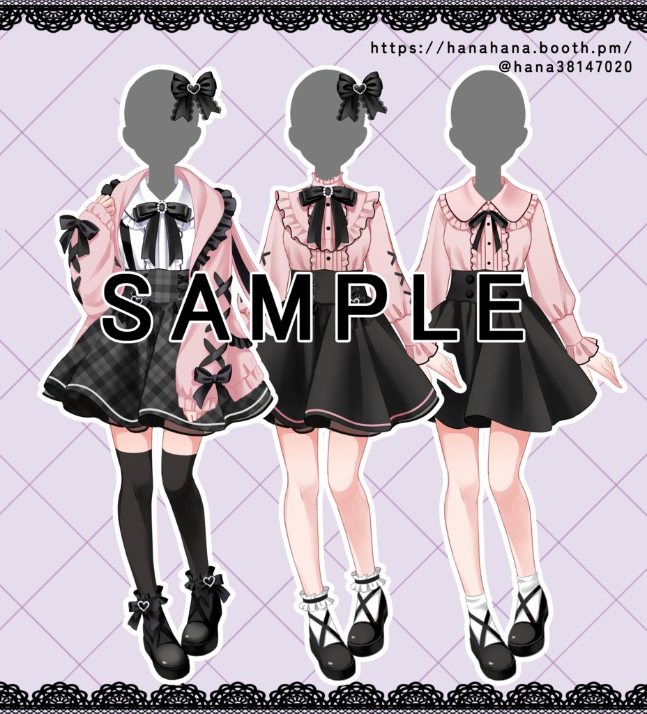 【Vライバー衣装】地雷ちゃん風衣装