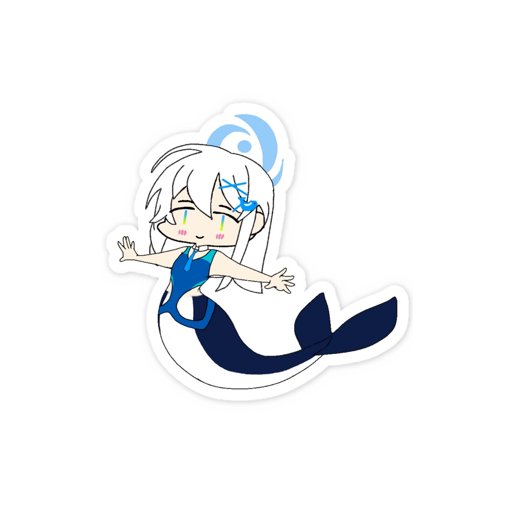 シロオルカステッカー