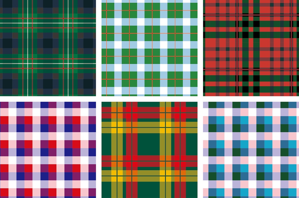 チェック柄パターンセット05