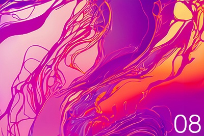 カラフルウェーブ背景10種