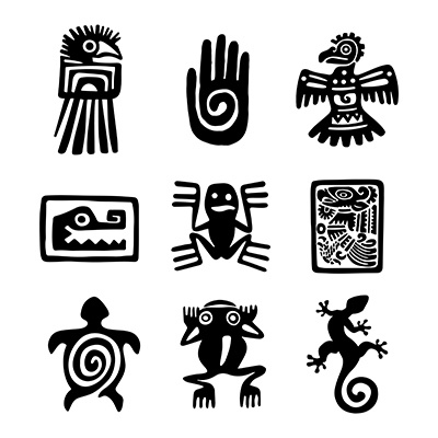 古代メキシコ神話シンボル　セット