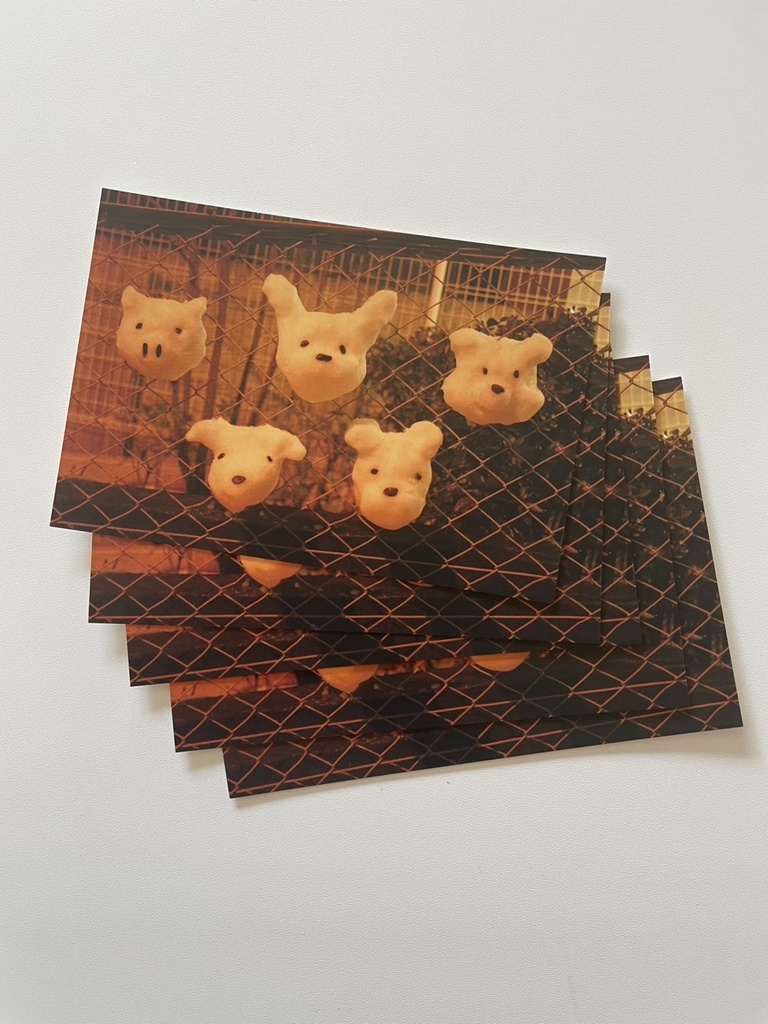 雪のお面屋さんポストカード