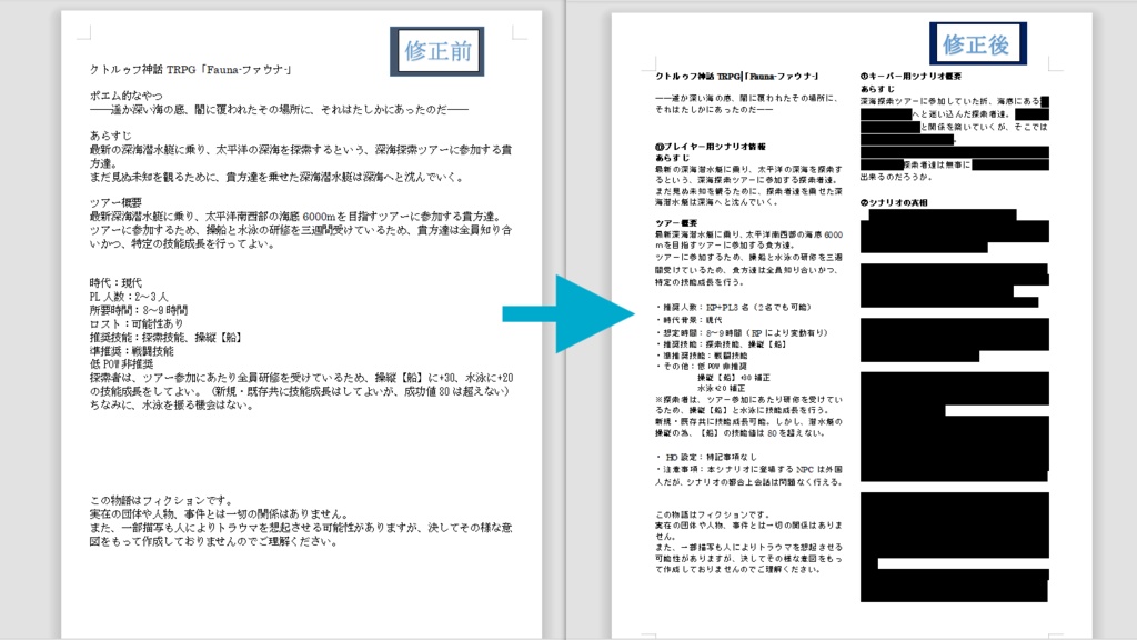 CoC6版シナリオ【Fauna‐ファウナ‐】【SPLL:E195877】