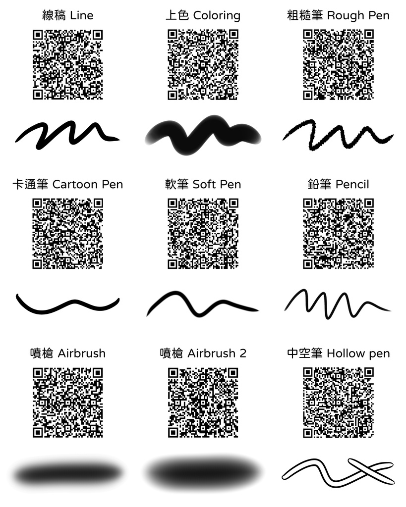 花樂的ibisPaint畫畫基本筆刷 FWHP's ibisPaint Basic Paint Brushes