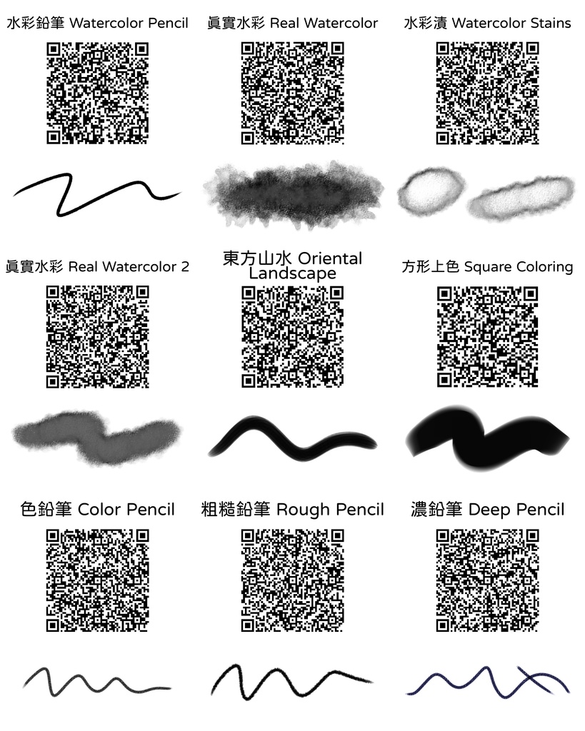 花樂的ibisPaint畫畫基本筆刷 FWHP's ibisPaint Basic Paint Brushes