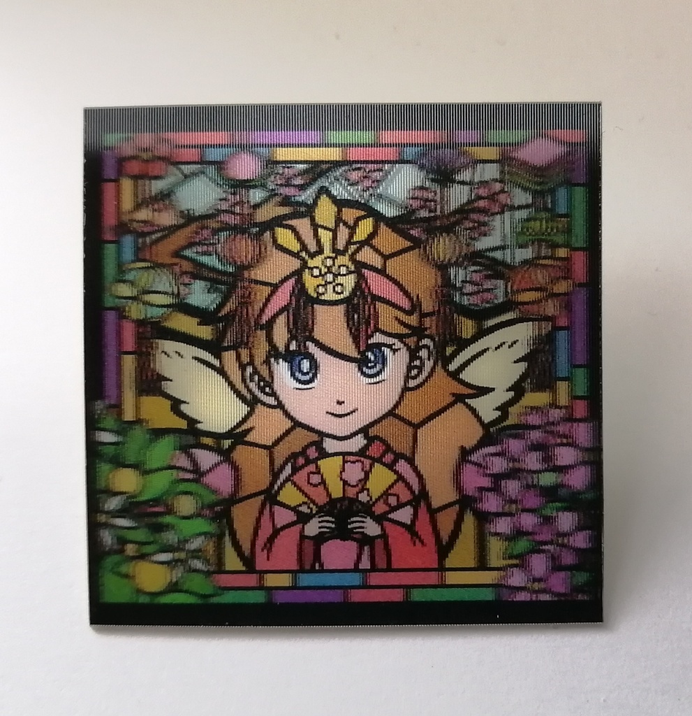 ステンドグラスシール「お雛な天使」レンチキュラーバージョン