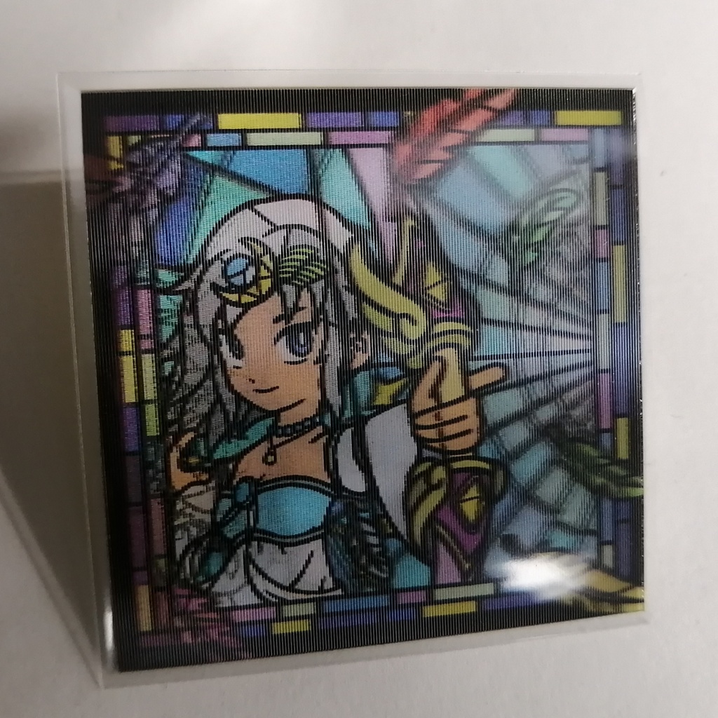 ステンドグラスシール「太陽神と月の神」レンチ単品・中央配置