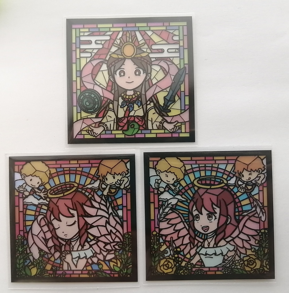 ステンドグラスシール クリアレインボーバージョン3種セット