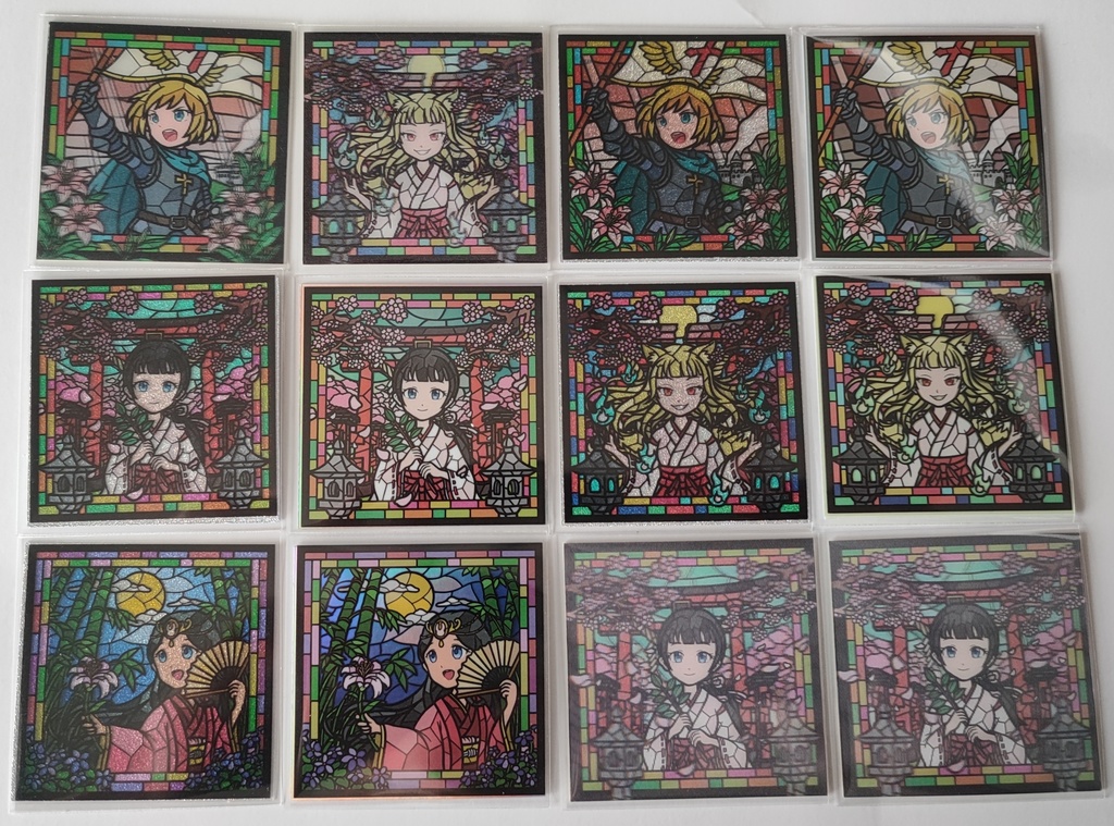 さん家祭り2025完全フルセット+ステンドグラスシール「かぐや姫？」2種セット　計12枚