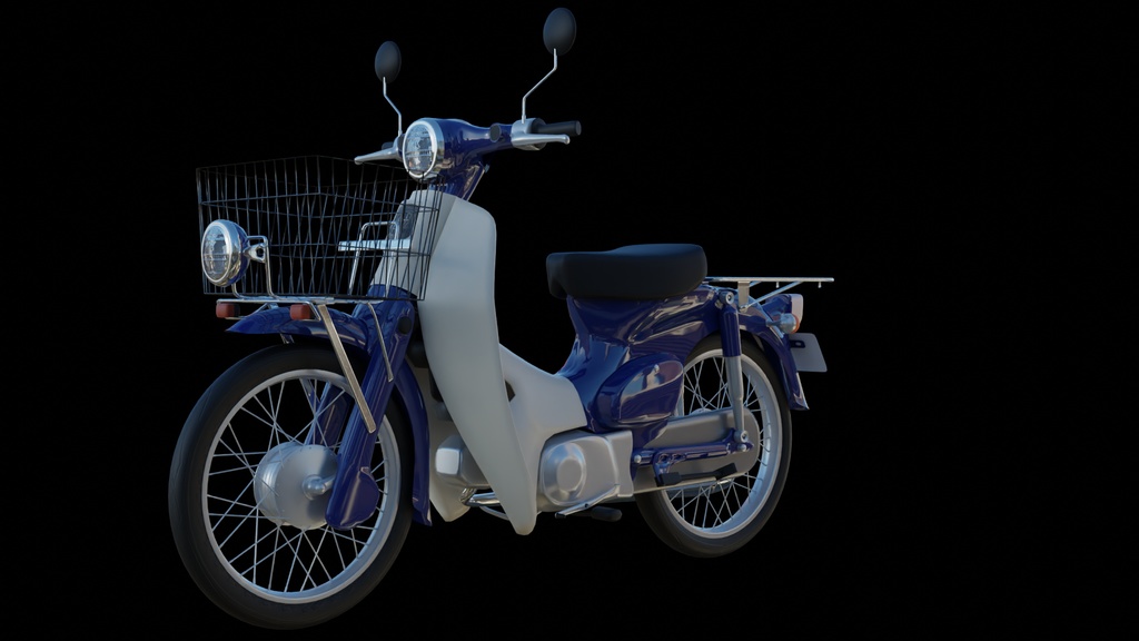 Hondaスーパーカブ新聞配達用プレスカブblenderデータ デイジーの3dモデル店 Booth Hondaスーパーカブ新聞配達用プレスカブblenderデータ デイジーの3dモデル店 Booth