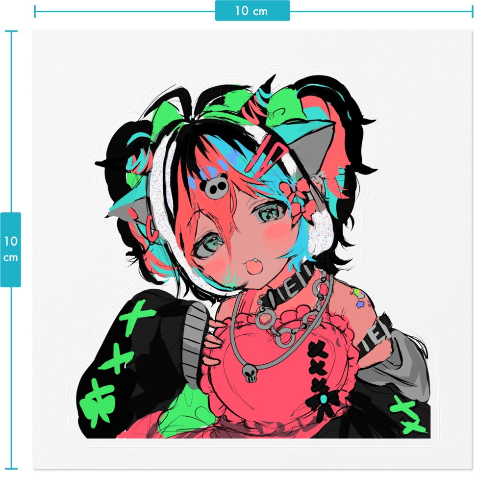 透けてるステッカー