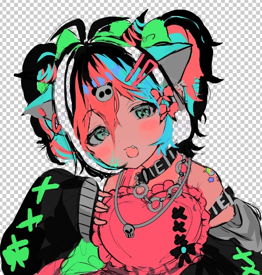 透けてるステッカー