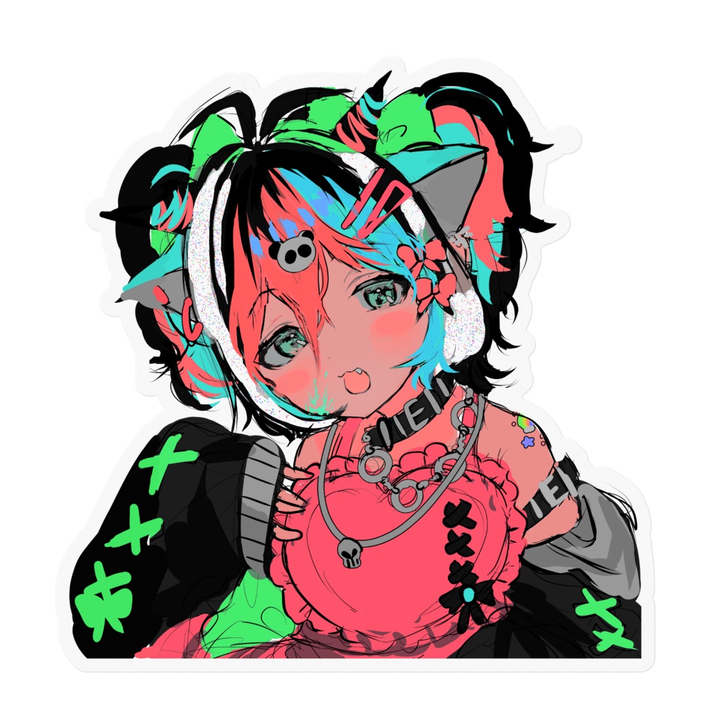 透けてるステッカー