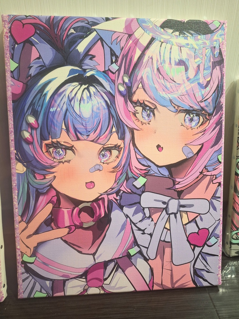 プリントキャンバスアート『2人はぎゃる』