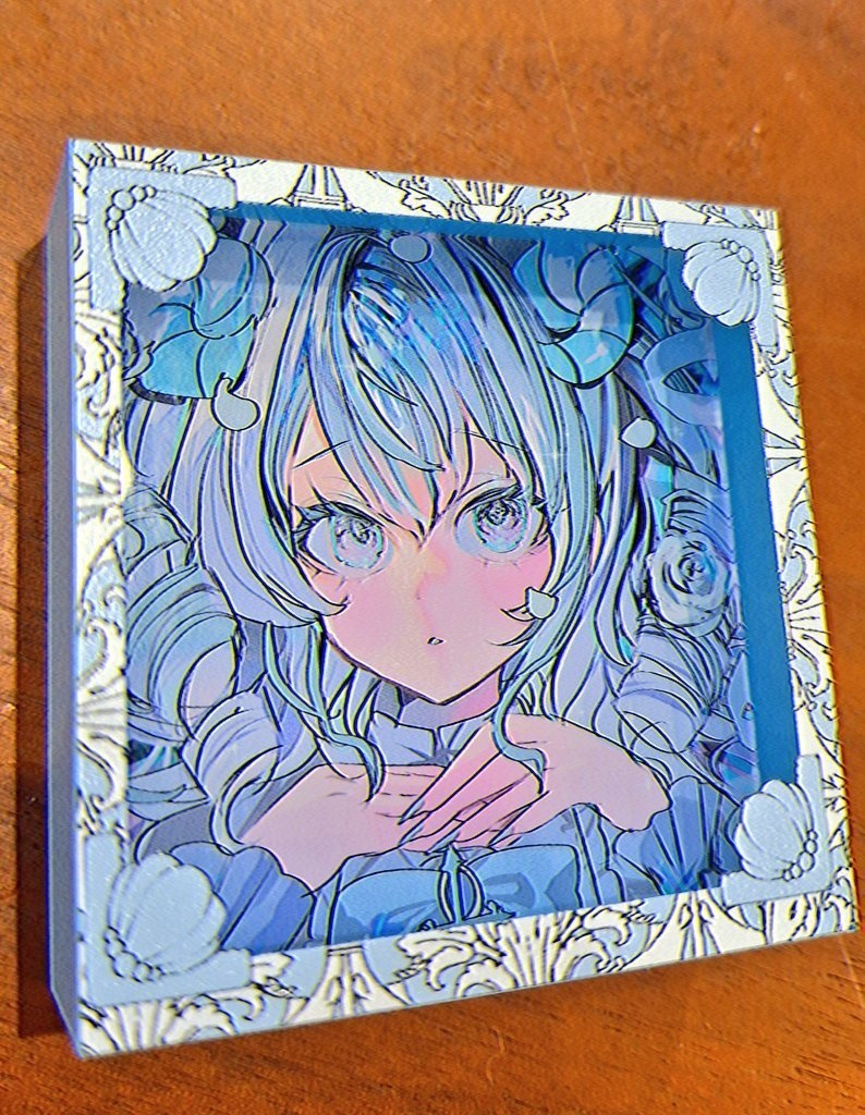 ドールボックス風アクリルブロック（みずいろ）