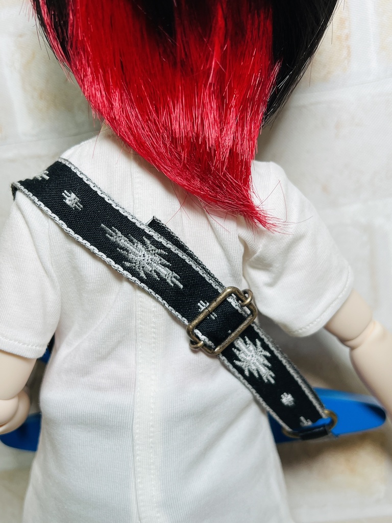 1/4サイズ ギターストラップHYBRID<オルテガ柄>