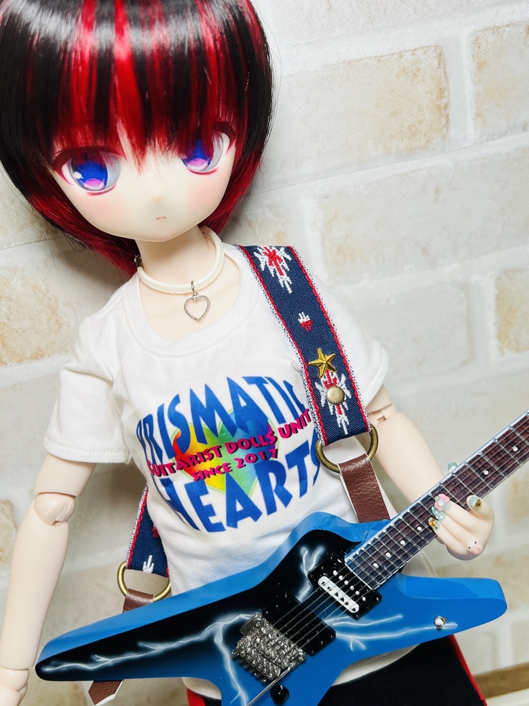 1/4サイズ ギターストラップHYBRID<オルテガ柄>