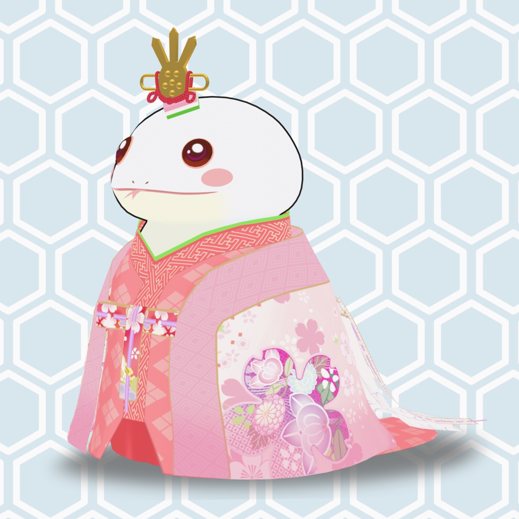 ひな祭り用3Dモデル:菱モチノコ