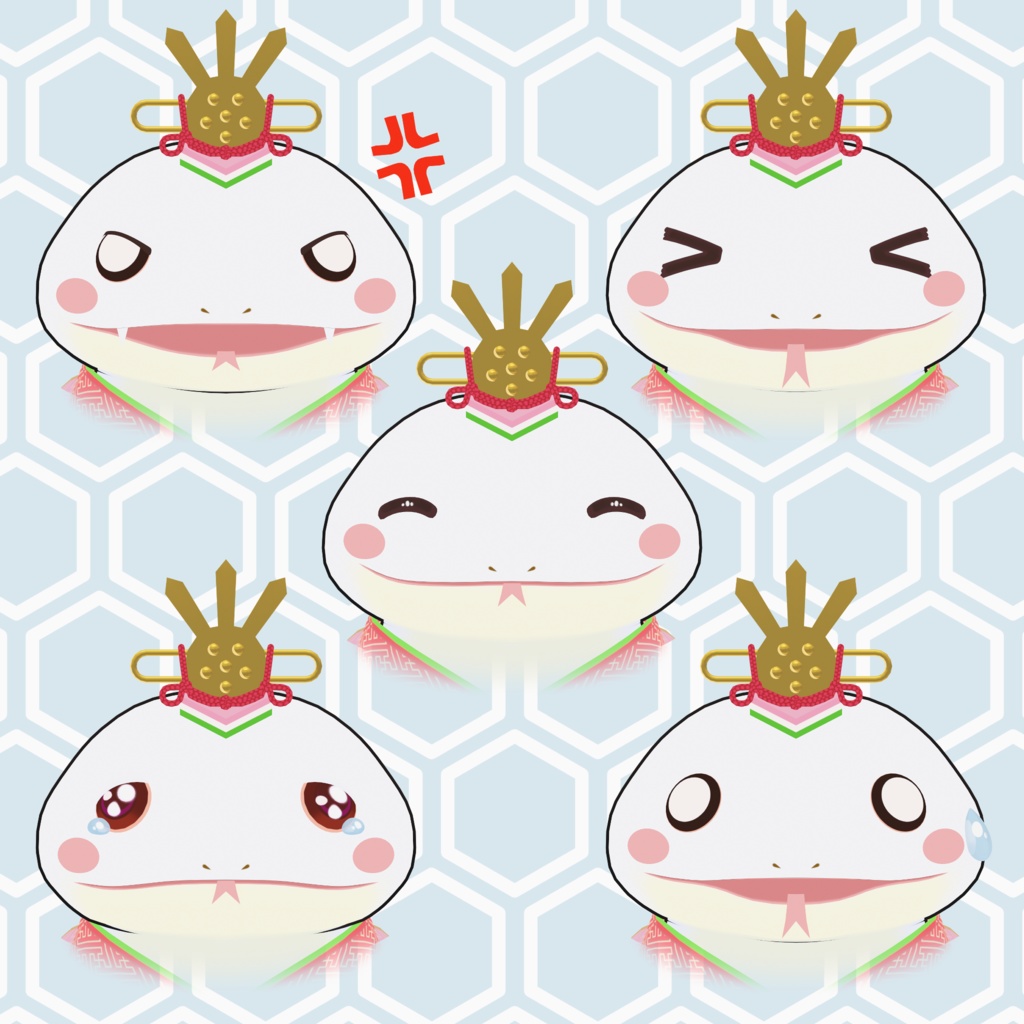 ひな祭り用3Dモデル:菱モチノコ