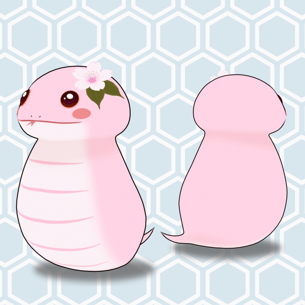 オリジナル3Dモデル:桜モチノコ Sakura Mochinoko