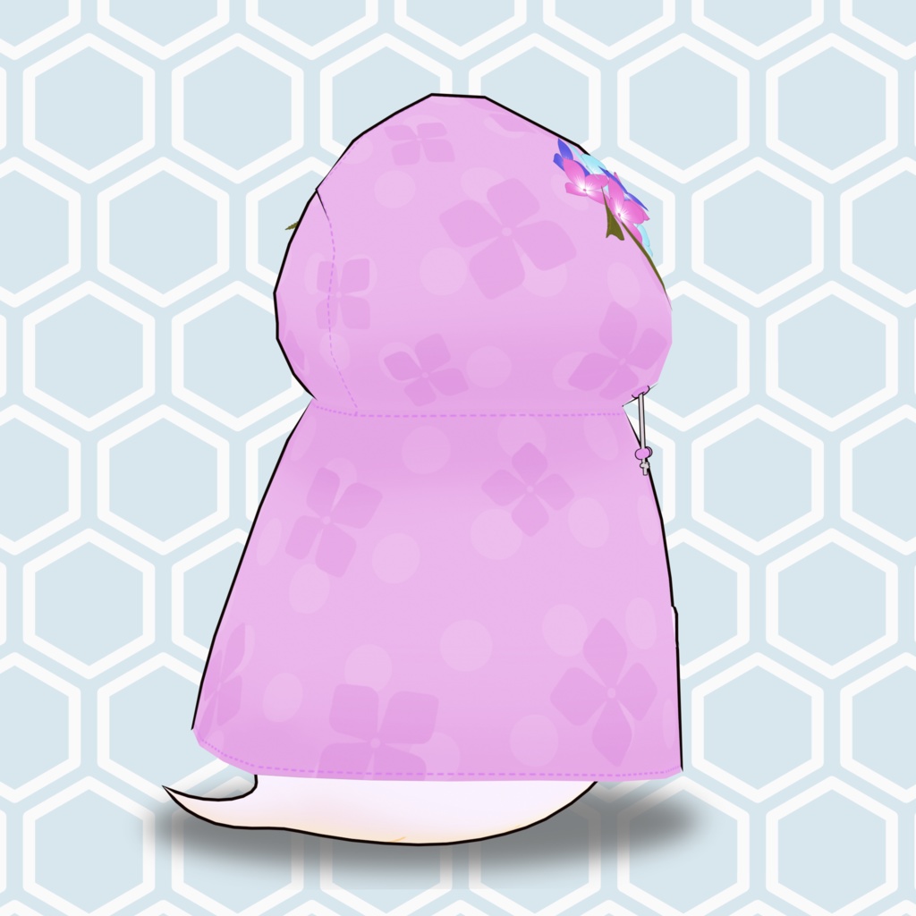 🌸 オリジナル3Dモデル:紫陽花モチノコ Ajisai Mochinoko