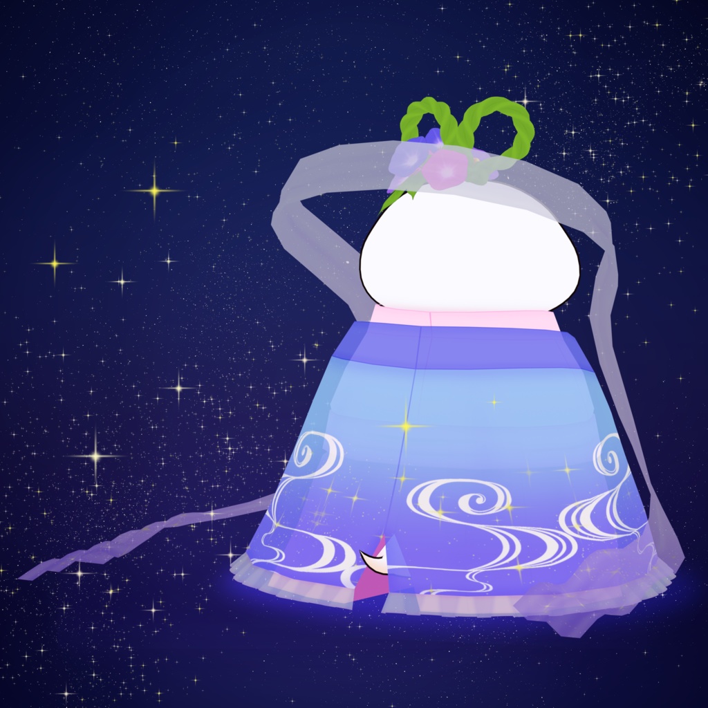 🌟 オリジナル3Dモデル:朝顔モチノコ Asagao Mochinoko