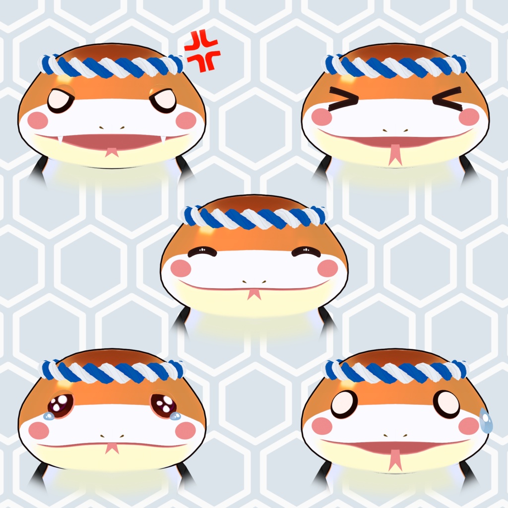 🍡オリジナル3Dモデルセット:みたらしモチノコ Mitarashi Mochinoko