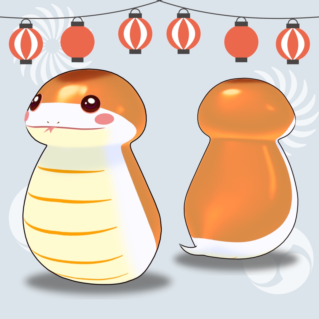 🍡オリジナル3Dモデルセット:みたらしモチノコ Mitarashi Mochinoko