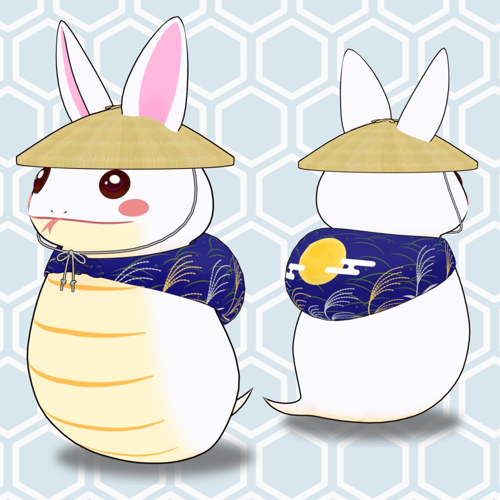 🌕 オリジナル3Dモデル:月見モチノコ(3種セット)