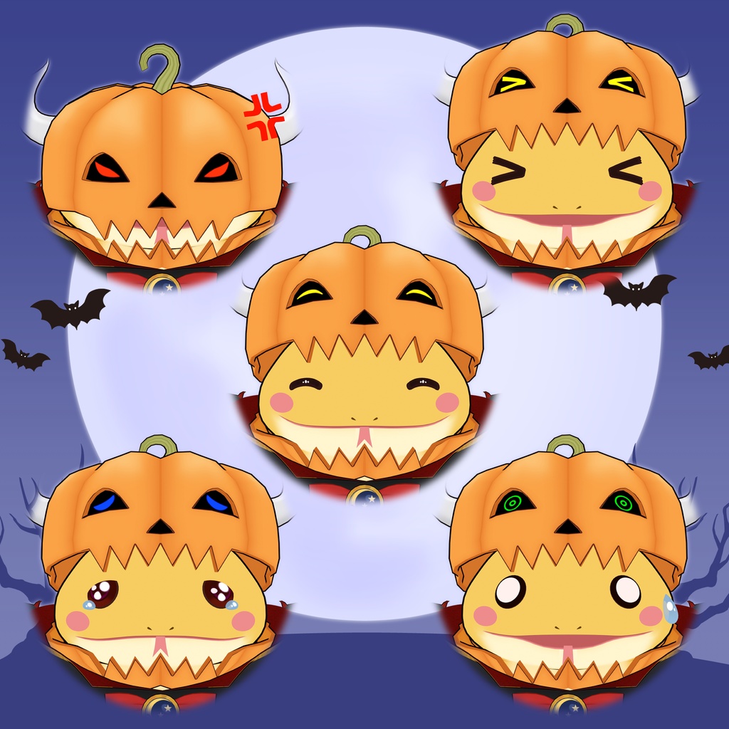 🎃 オリジナル3Dモデル:南瓜モチノコ / Pumpkin Mochinoko