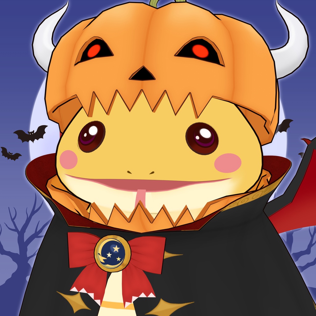 🎃 オリジナル3Dモデル:南瓜モチノコ / Pumpkin Mochinoko