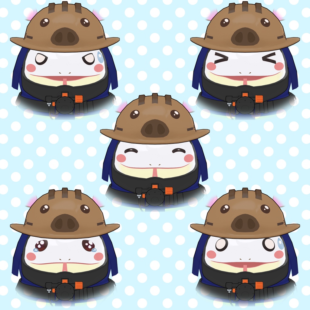 🐗オリジナル3Dモデル:亥の子モチノコ (Inoko Mochinoko)