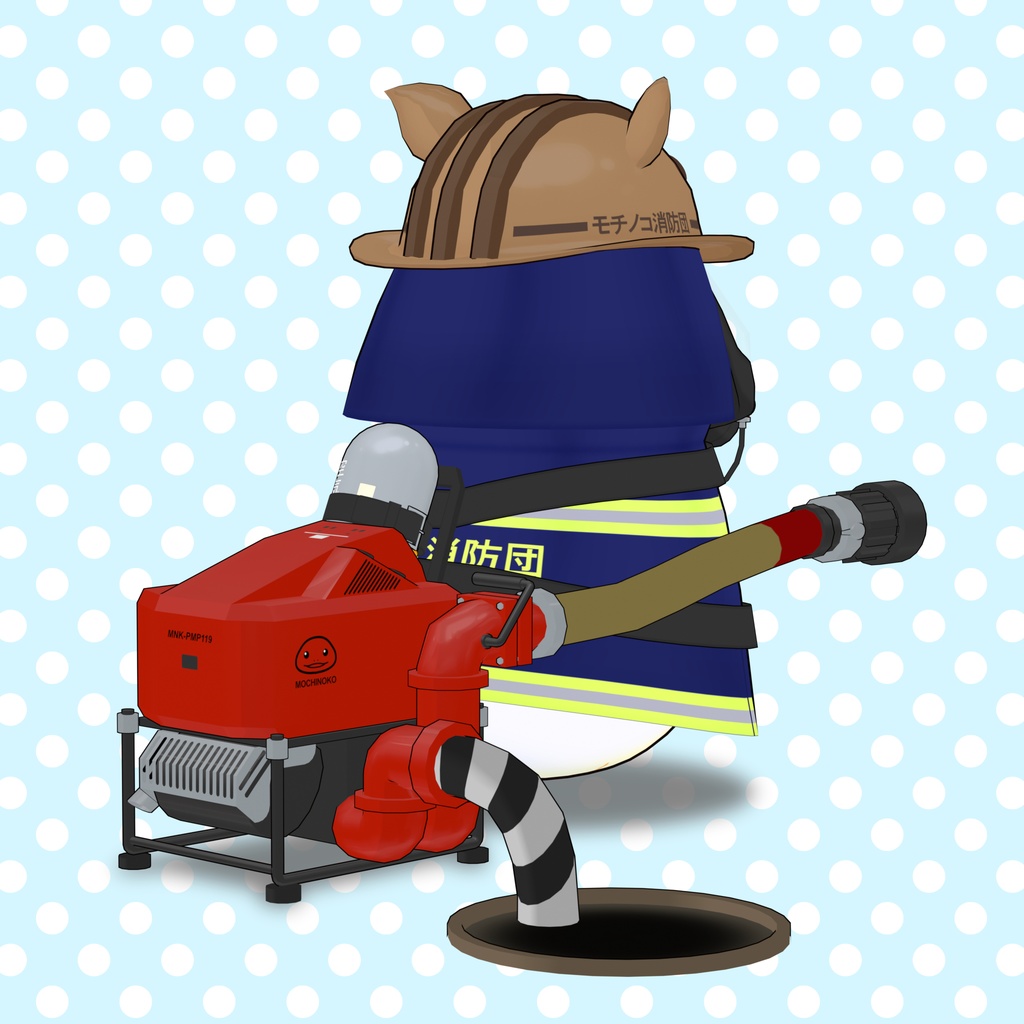 🐗オリジナル3Dモデル:亥の子モチノコ (Inoko Mochinoko)