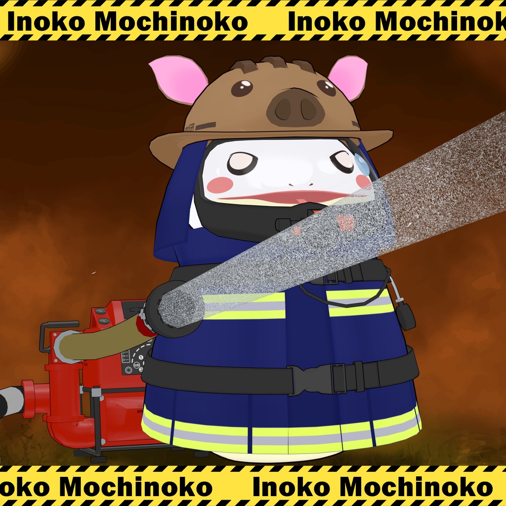 🐗オリジナル3Dモデル：亥の子モチノコ （Inoko Mochinoko）