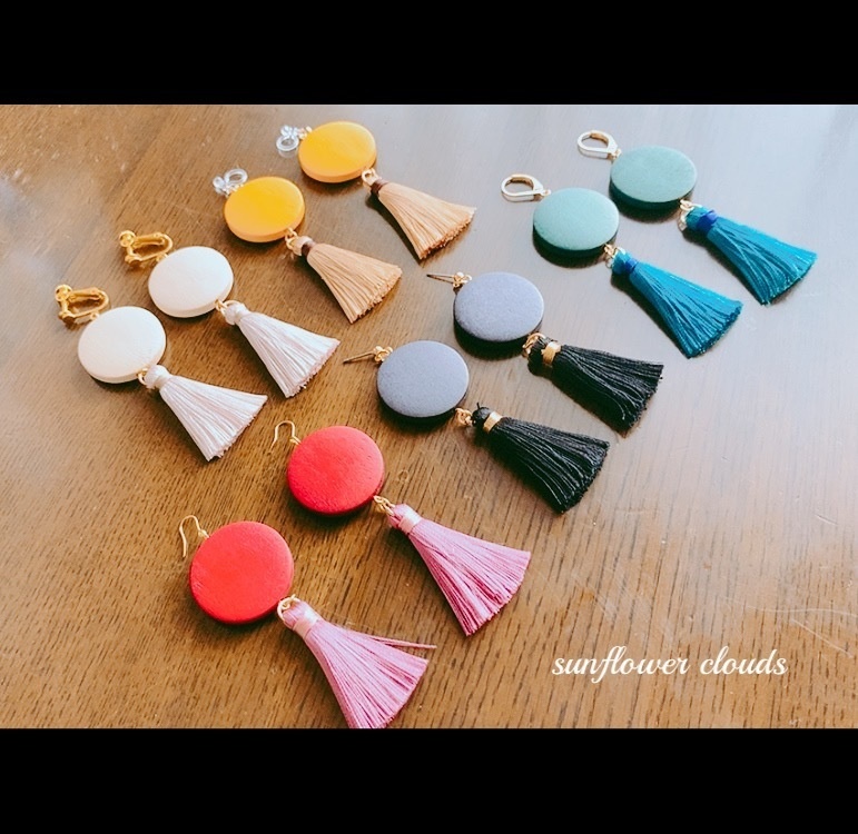 ウッドピアス、イヤリング